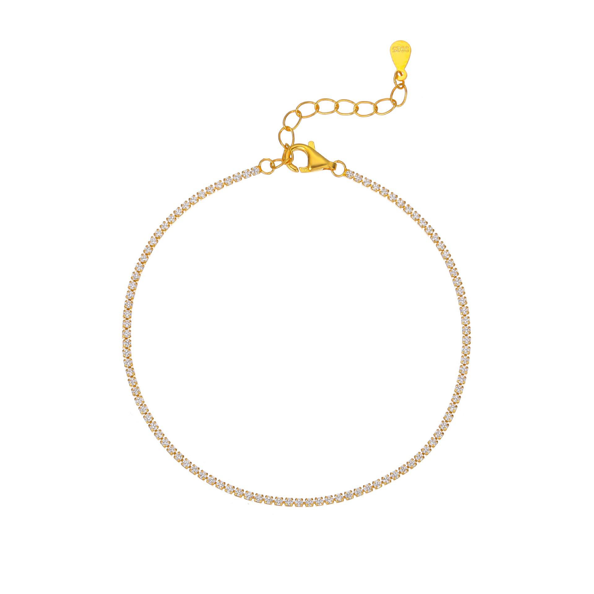 S925 Sterling Silver Shimmering Starlight Bracelet with Full Diamond Stack 925 Silver