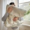 Lace Pure Cotton Quilt Twin Queen Size Bedding Single Double Bed Comforter Summer Spring Floral Print Gauze Quilted Blanket
