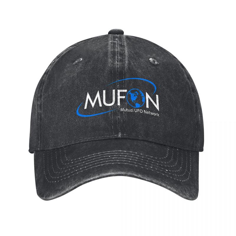 MUFON Mutual UFO Network Logo Washed Canvas Baseball Cap Adult Unisex Vintage Style Adjustable Hat