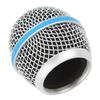 Replacement stainless steel microphone ball head grille for Beta58A, durable windproof foam filter, wide compatibility, inner foam filter