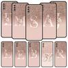 Letter Pink Shiny Phone Case For Samsung Galaxy A56 A36 A26 A34 A17 A16 A06 A14 A12 A54 A72 A24 A22 A20e A52 A50 A40 A32 Cover