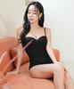 Tyubeuteuli Basic Shirred Glam Monokini B714 Black