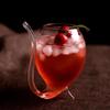 Vampire Goblet with Straw: Tall Stem Red Wine & Cocktail Glass