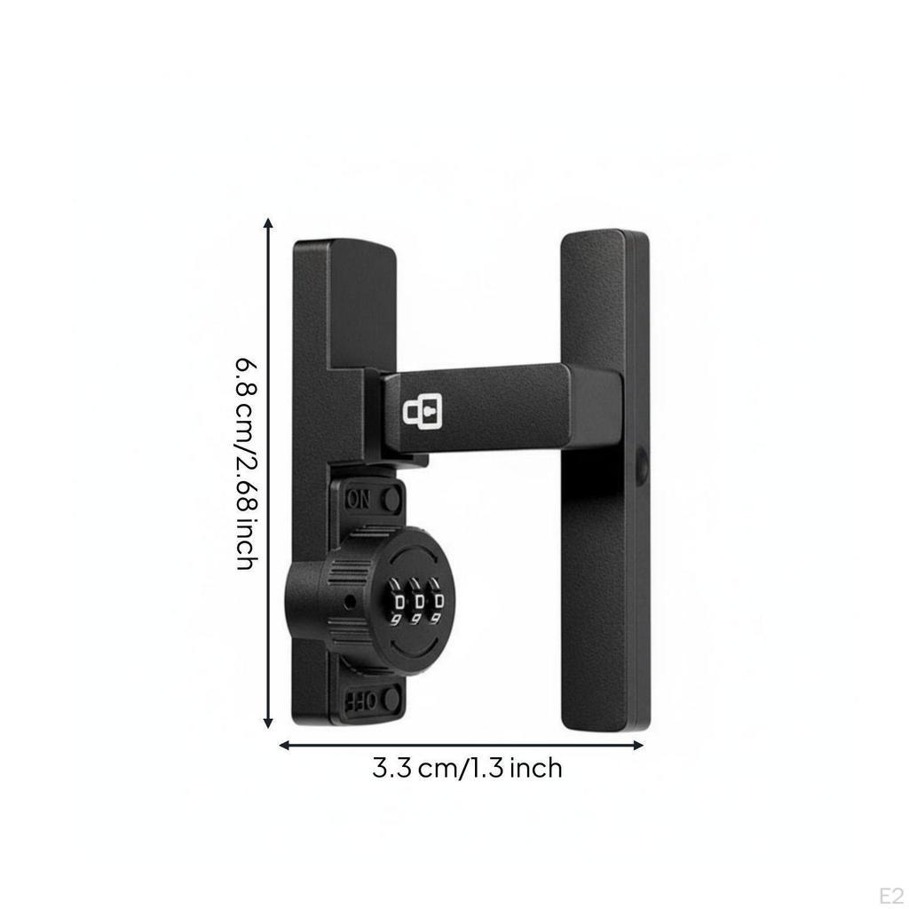 Drill Combination Latch Easy Installation Keyless Hasp Lock Zinc Alloy Construction 90 Degree