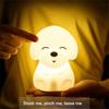 Buntes HUND-LED-Nachtlicht, Tierlicht, USB wiederaufladbar, Silikon, weiches Cartoon-Touch-Licht, Kinder-Nachtlampe, Schlafzimmerlicht