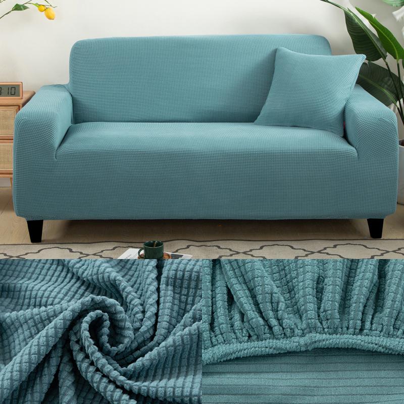 Polarfleece Sofabezüge für Wohnzimmer Sesselbezug Karomuster L-Form Ecksofabezug Couchüberwurf für Zuhause 1/2/3/4 Sitzer