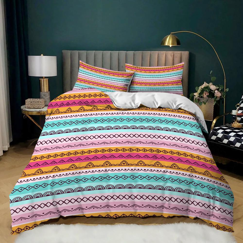 Comforter Small Fresh Microfiber Fresh Garden Style Colorful Flowers Bedding Set For Kids Girl Women Twin Double King Size