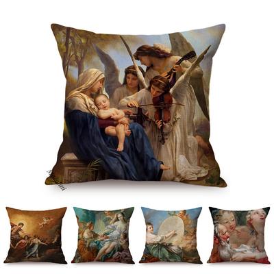 Francois Boucher Rococo Oil Painting Art Ancient Greek Venus Cupid Angel Pastoral Mythology Decorative Pillow Case Cushion Cover