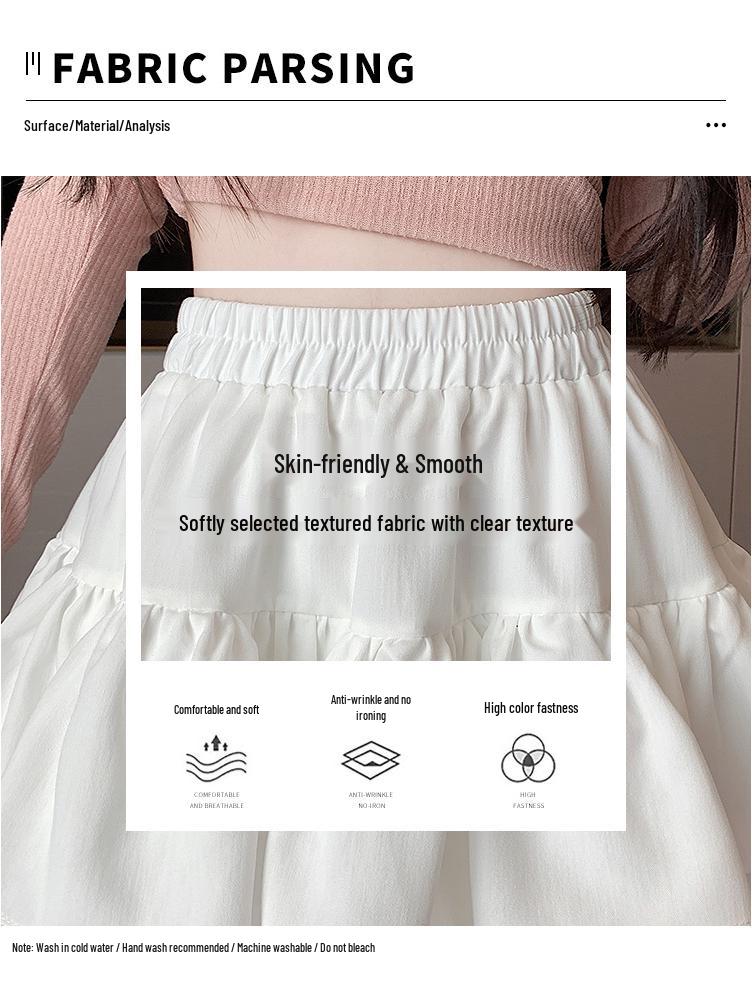 White French A-Line Ruffle Skirt - High Waist, Petite Spring Skirt for Women