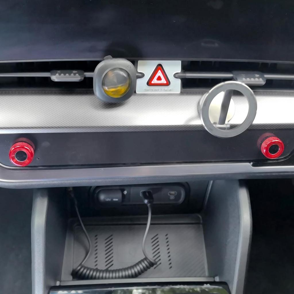 YOUTOOCAR 2PCS Aluminum Alloy AC Adjustment Knob Covers Compatible with Kia Sportage 2023–2025 Kia EV6 2022–2024 Kia Carnival 2022–2024