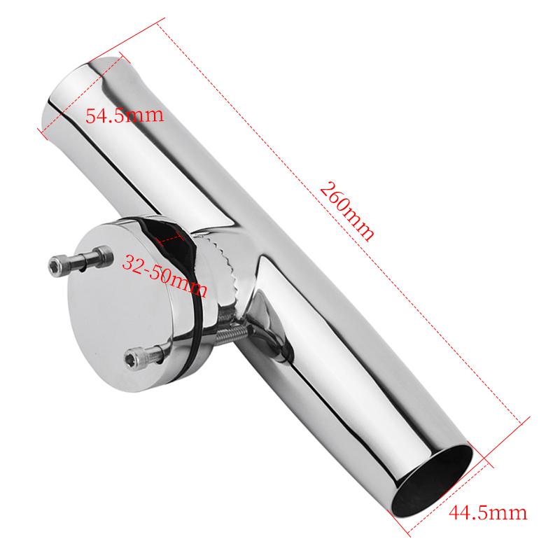 Alastin White Fishing Rod Holders Stainless Steel 360 Degrees Rotation Clamp on Marine Hardware Adjustable Boat Accessories