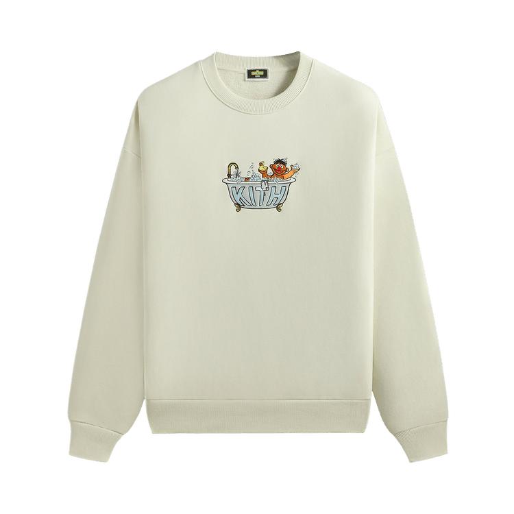 Kith x Sesame Street Ernie Nelson Crewneck Chalk Men Tops Cream KHM033071-410