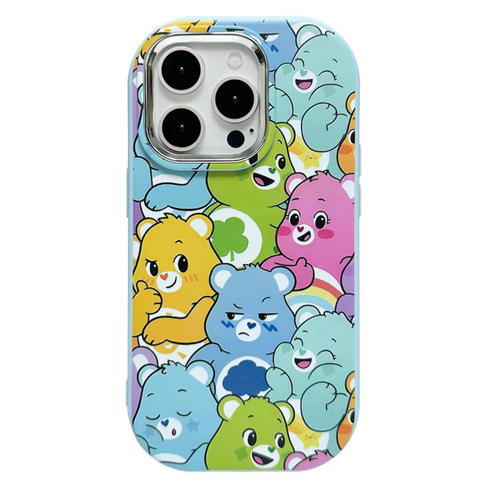 

Cartoon animal electroplated frame phone case for Apple 15 Pro Max, IP12/13/14. Anti-fingerprint design. iPhone 16