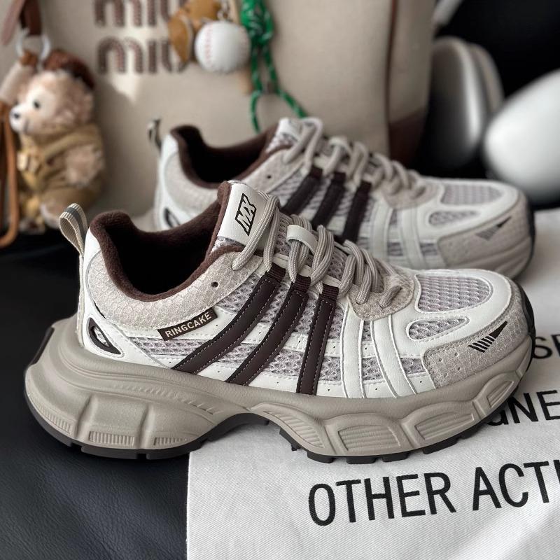 Daddy Shoes Women's 2025 New Spring and Autumn Winter Super Fire Thick Sole Heightening Sports Women's Shoes Popular Versatile Casual Shoes