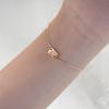 925 Sterling Silver Plated 14K Gold Simple Letter LOVE Bracelet for Women Girlfriend Valentine's Day Jewelry Gift