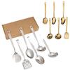 6Pcs Stainless Steel Dinnerware Set Home Creative Korean Cutlery Golden Spoon Korean-Style Hot Pot Cutlery Set Kitchenware Set