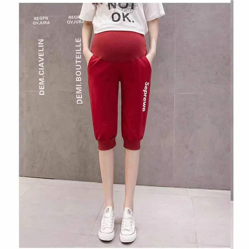 

Модные хлопковые брюки для беременных: Тонкие леггинсы весна/лето, повседневные шорты, модная верхняя одежда, утягивающий живот дизайн XL (125-145 cm)