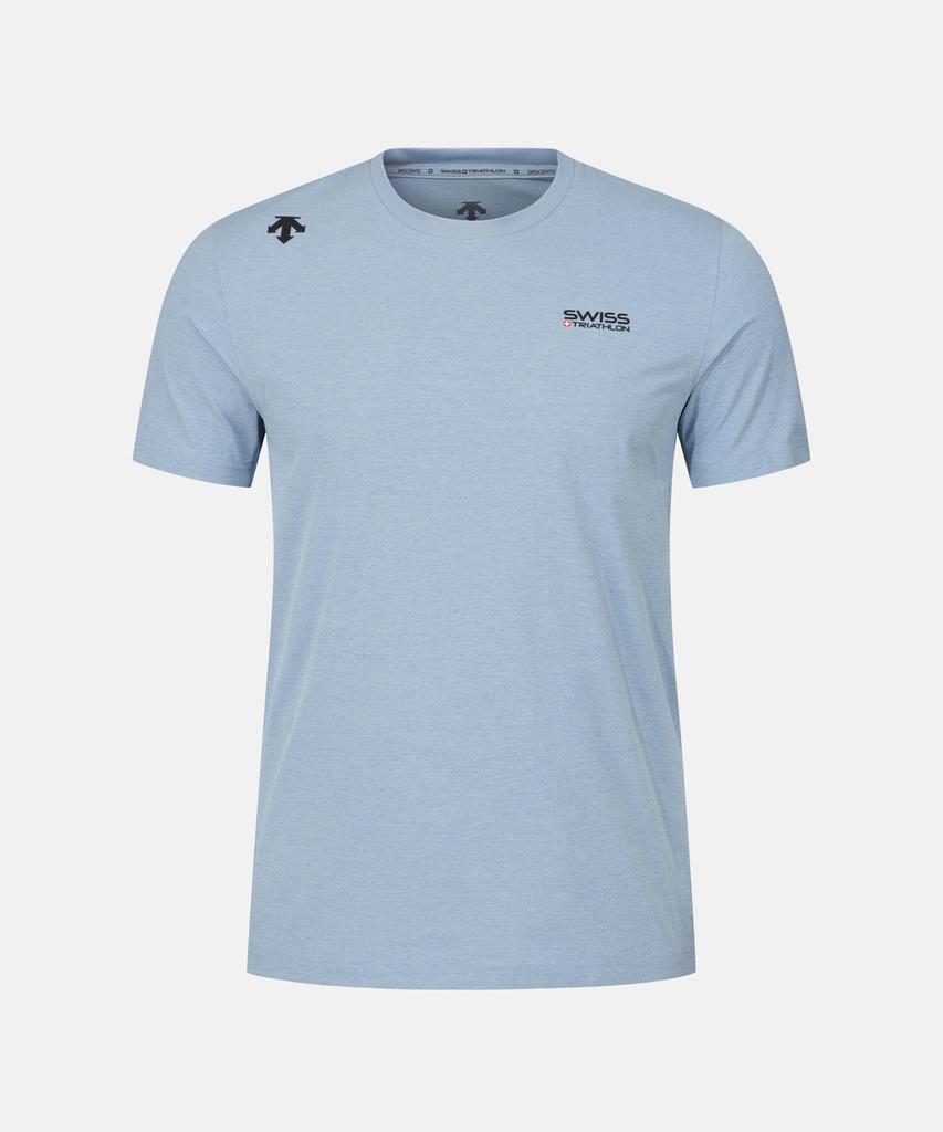 DESCENTE Swiss Triathlon Short Sleeve T-Shirt Sky Blue Sr223Its53 (A Type)