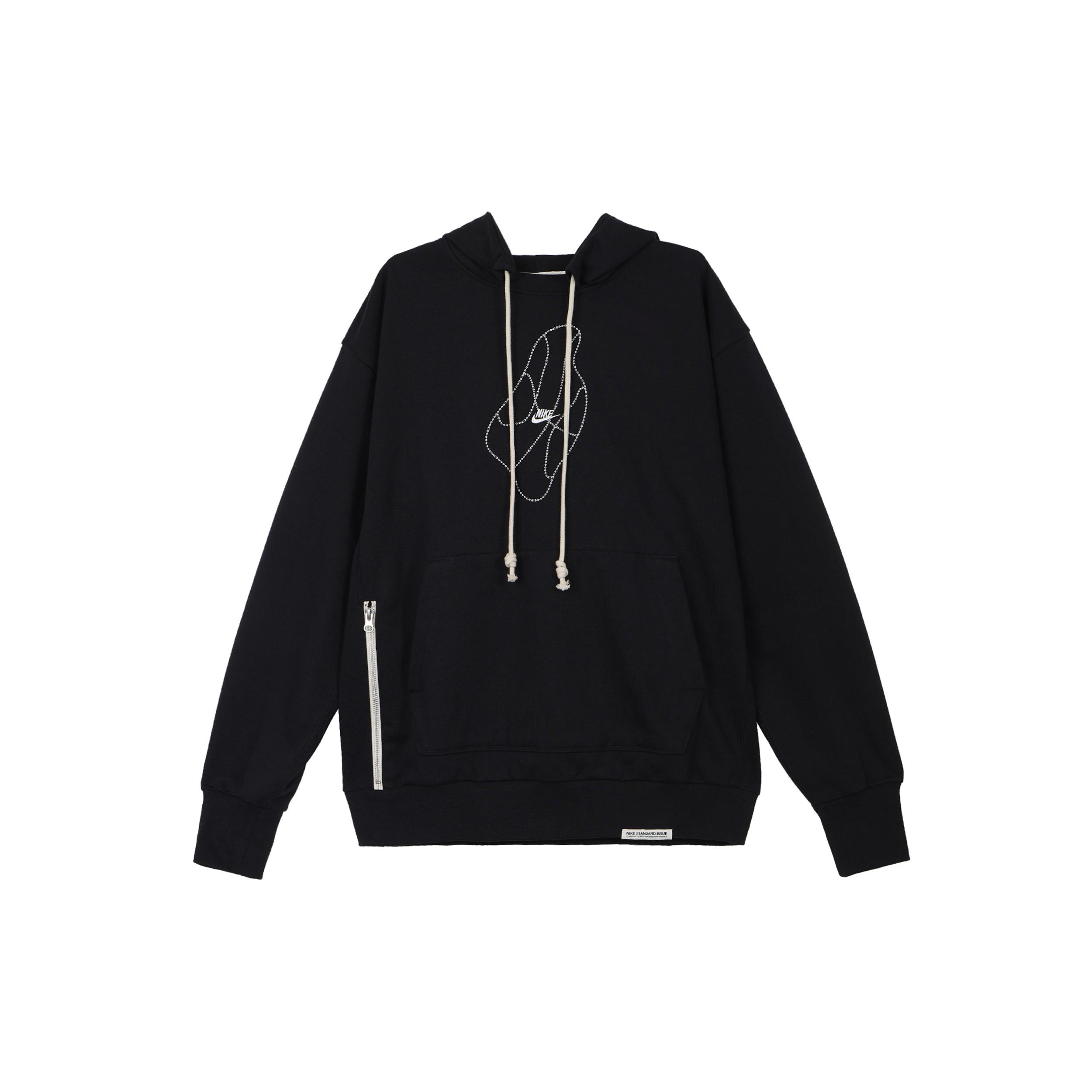 Nike front logo printed hoodie Black Men s DQ6104-010 XXXL