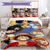 3-teiliges Bettbezug-Set (1 * Bettbezug + 2 * Kissenbezug, ohne Kern), One Piece Aufdruck Weiches Ganzjahres-Bettwäscheset, Heim-Schlafzimmer-Dekoration Geschenk