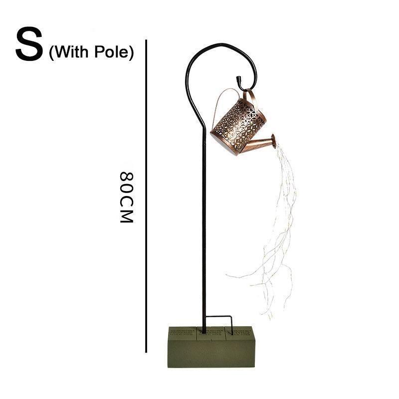 LED Fairy Solar Watering Can Light Hanging Kettle Lantern Light Outdoor Waterproof Outside Path Lawn Yard Garden Decoration Lamp