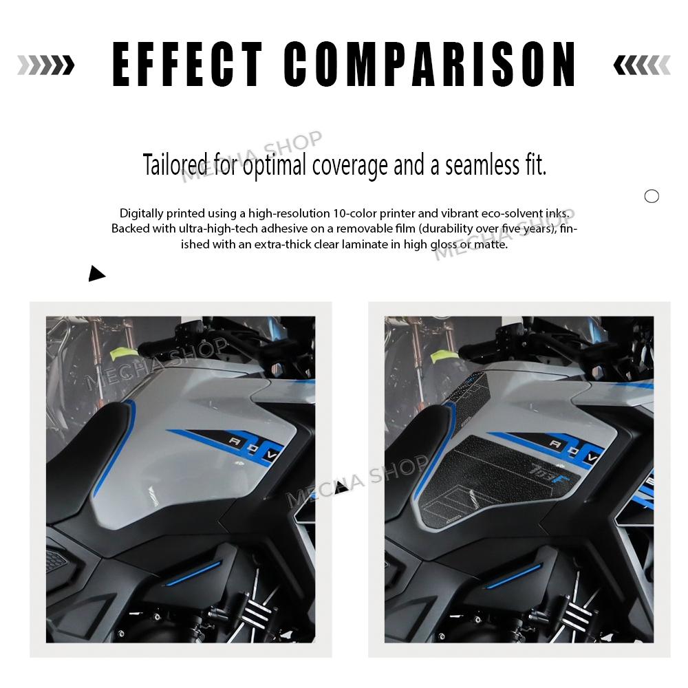 For Zontes 703F 703 F 2025 Tank Pad Sticker Motorcycle Fuel Tank Protection Anti-slip Decals