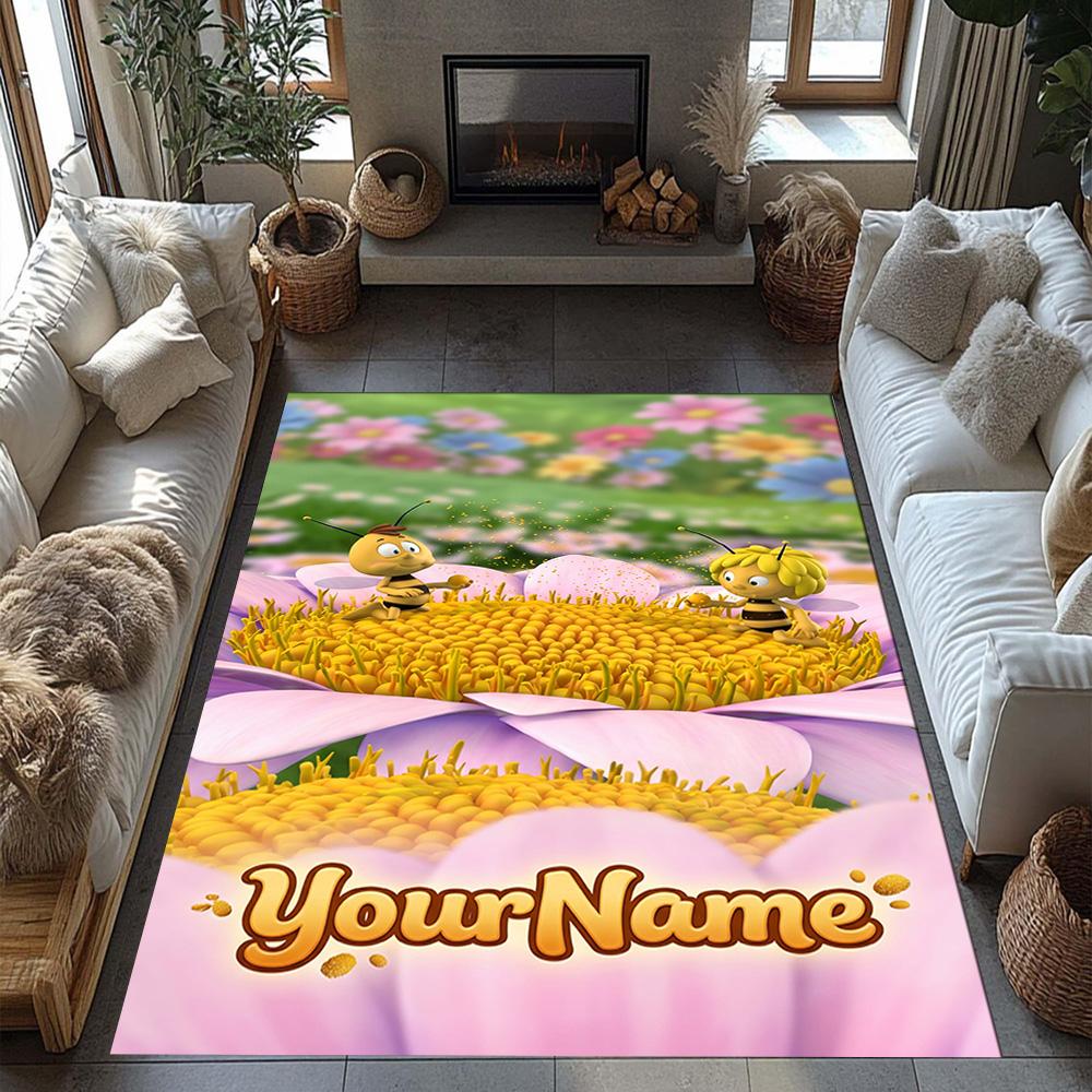 Biene Maja Customize Your Name Carpet Perfect for Outdoor Entryway Study room Dormitory Antislip Carpet Decorate Offices Spiritual Gift