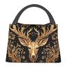 Tree And Life In Norse Deer Insulated Lunch Bag for Women Children Portable Food Boxes Thermal Lunch Box Tote
