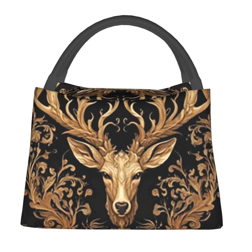 Tree And Life In Norse Deer Insulated Lunch Bag for Women Children Portable Food Boxes Thermal Lunch Box Tote