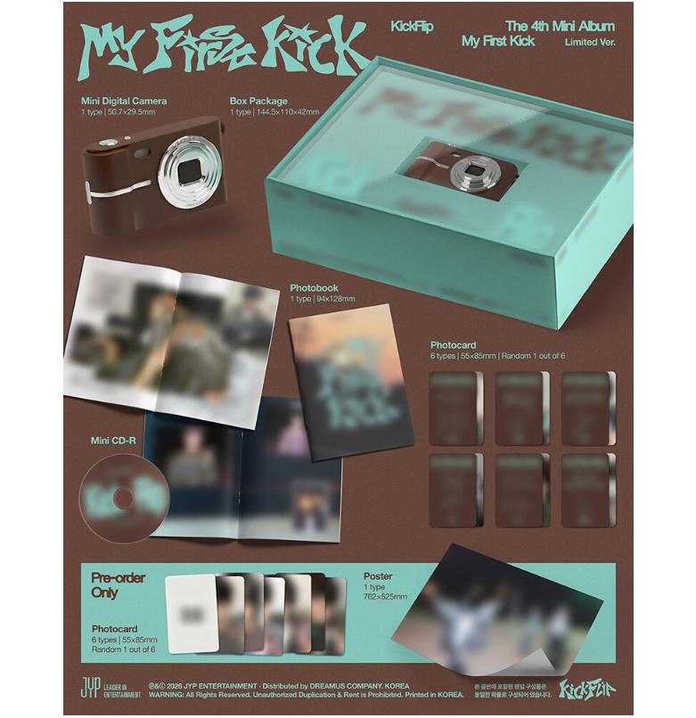 [Vorbestellung] KICKFLIP – 4. Mini-Album My First Kick (Begrenzte Ver.) K-POP Album