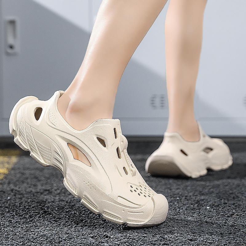

Fashion For Men EVA Light Hole Garden Shoes Outdoor Male Beach Sandals Home Bathroom Shoe Unisex Casual Slides 40 хакі