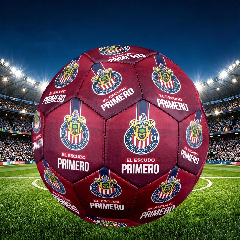 Club Deportivo Guadalajara Print Size 5 Soccer Ball, PU Wear Resistant Football for Match Training and Daily Practice, Birthday Gift for Soccer Fans