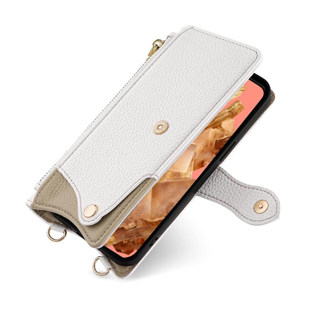 Google Pixel 10a Leather Flip Case: Creative Stand, 6-Buckle Design