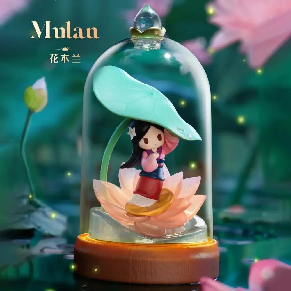 New Disney Princess Blind Box Glazed Flower Shadow Series Mysterious Surprise Box Mermaid Ariel Hua Mulan Belle Alo Figure Toys