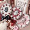 Flower Knows Erdbeer-Cupid-Kollektion Make-up-Spiegel Süßes Prinzessinnen-Mädchen-Stil Handlich Tragbar Reise Beauty Make-up-Spiegel