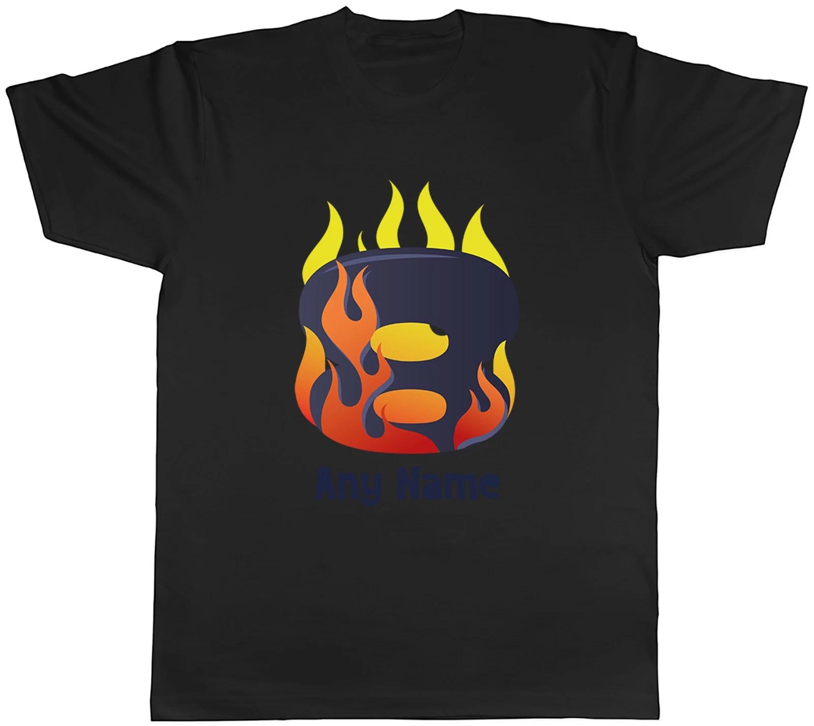 Personalised Number Day Flame Digit 8 Eight Mens T-Shirt Tee Gift Top XXXXL