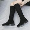 Suede Boots Women's Boots Four Seasons Fleece But Knee Boots Tall Skinny Women's Boots
