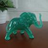 2 PEÇAS Estátua Escultura de Elefante Cor Jade Pedra Resina Animais Enfeites Feng Shui Fortuna Riqueza Figuras Decoração de Escritório Casa