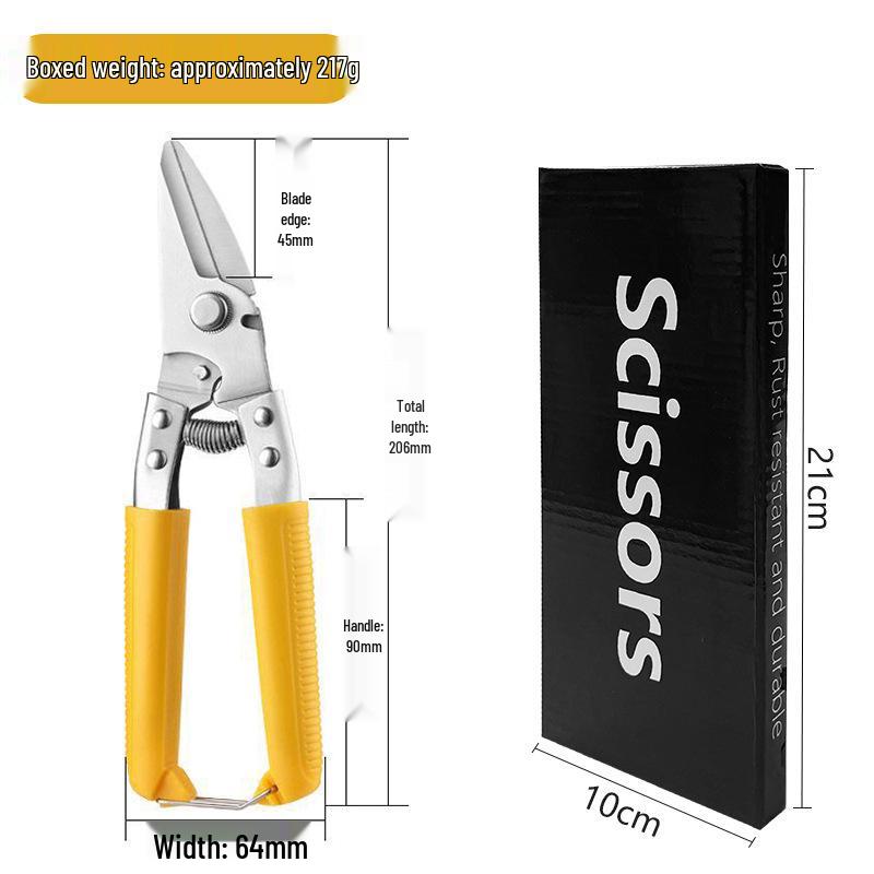Heavy Duty Tin Snips - Multifunctional Dragon Bone Shears for PVC, Wire, Ducts, and Steel Strip Cutting
