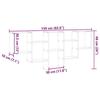 VidaXL Wall Shelf Old Wood 159x18x66 Cm Engineered Wood, Floating Shelf, Wall Display Shelf, Shelf 853306