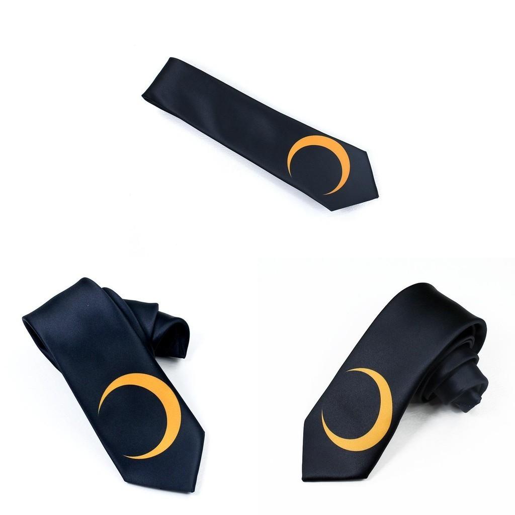 Novelty Black Arrow Patterned Necktie For Men Women Cosplay Second Dimension