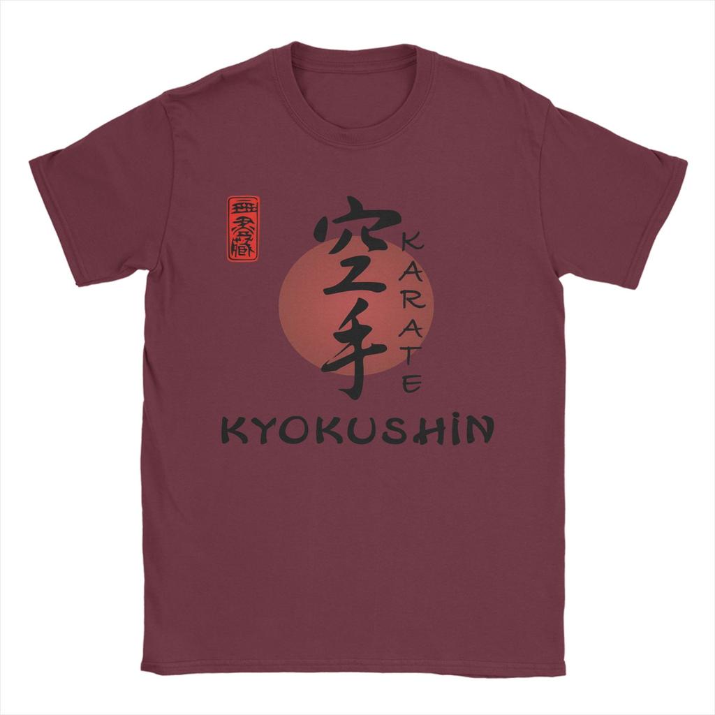 Men T Shirt Kyokushin Calligraphy Karate T Shirts Hipster  Summer Tees Vintage 100 Cotton Tops Gift Idea