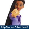 Polly Pocket Mattel Disney Wish Toy Asha of Rosas Singing Fashion Doll & Star Figure with Poseable Outfit Sings "This Wish" in English