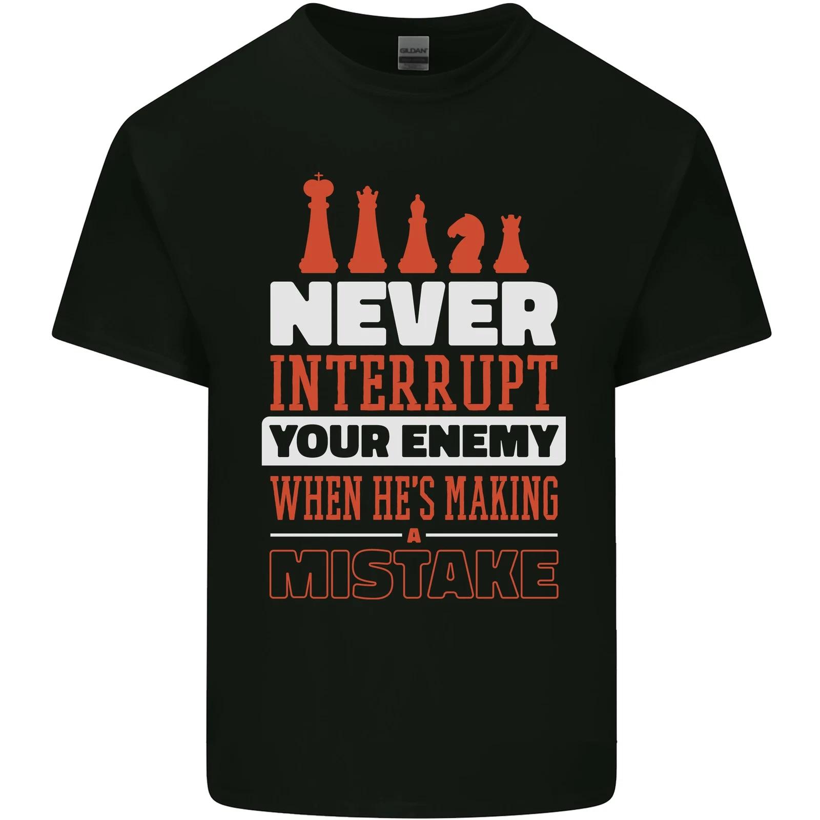 Funny Chess Never Interrupt Your Enemy Kids T-Shirt Childrens S