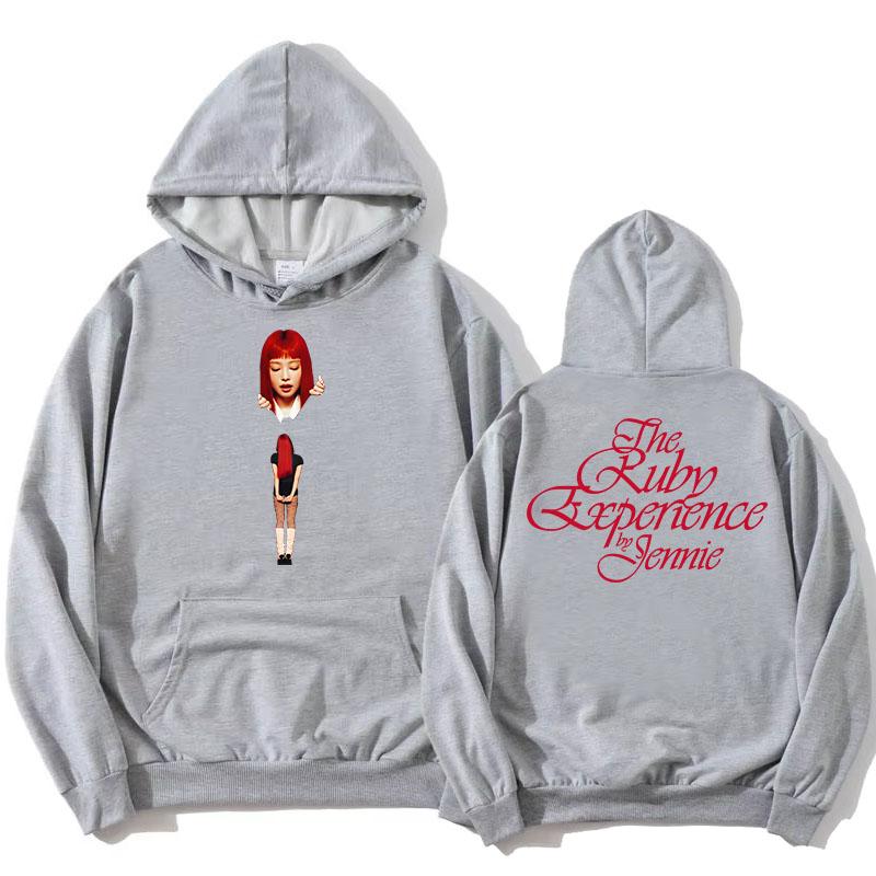 

1-й Студийный Альбом Руби Худи The Ruby Experience Дженни Толстовка Длинный Рукав Корейский Певец Принт Пуловеры Женское Худи XS