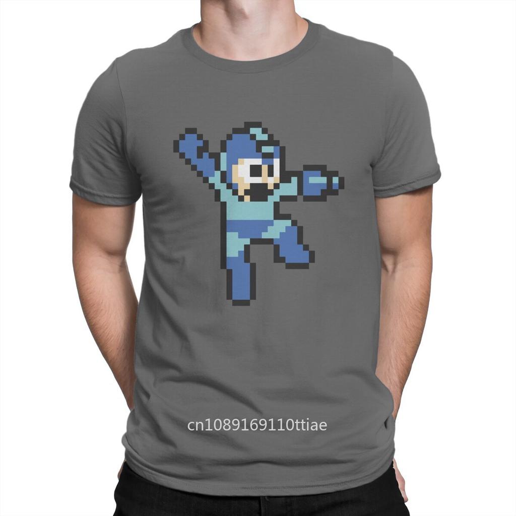 Megamans Creative TShirt for Jump'n Shoot Round Collar Pure Cotton T Shirt Hip Hop Birthday Gifts Tops Unisex