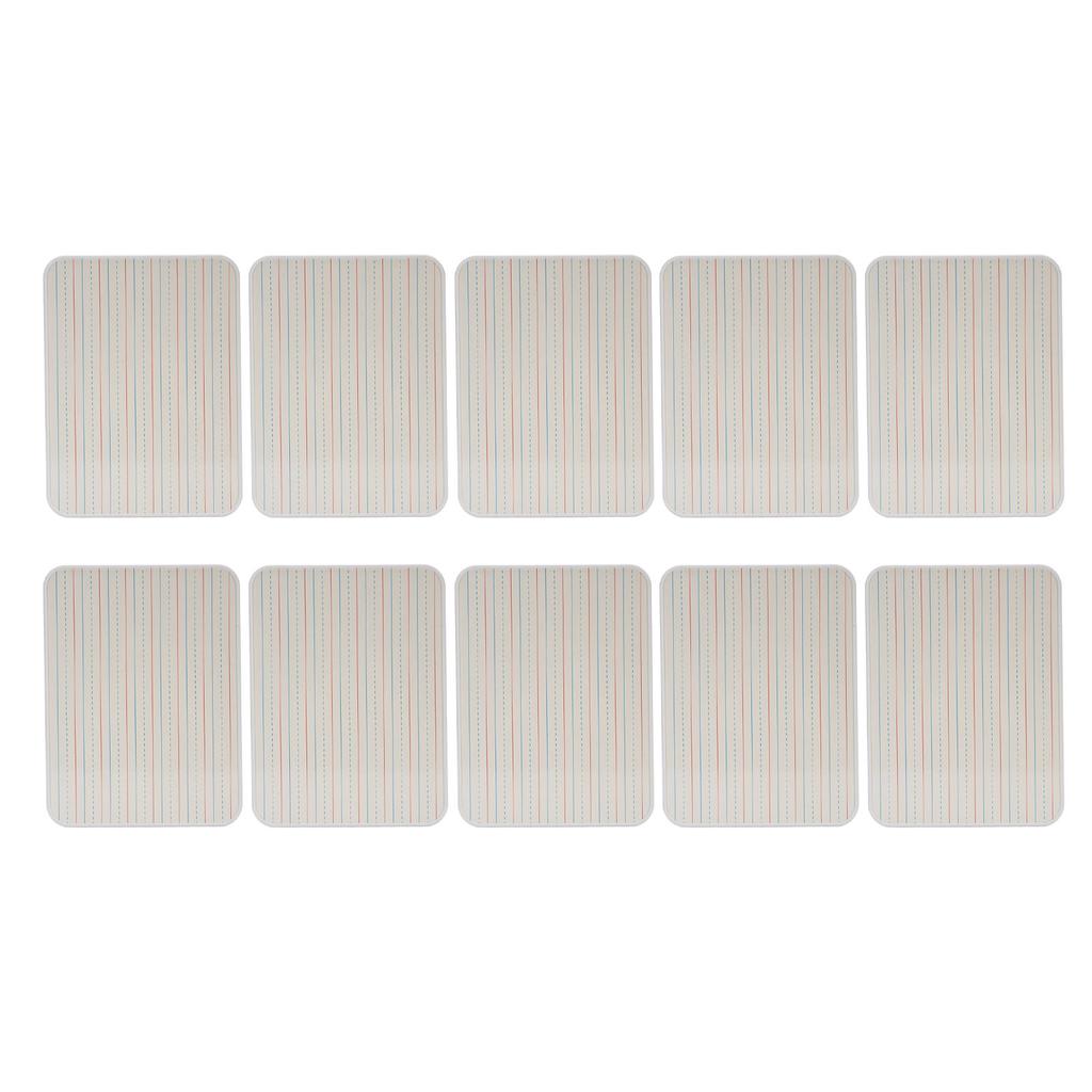 10Pcs Small Dry Erase Board with Lines Classroom Small Double Sided Mini Ruled Handwriting Practice Lined White Board