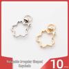 Sakura Star DIY Keychain with Zinc Alloy Dog Buckle and Irregular Shape Ornament