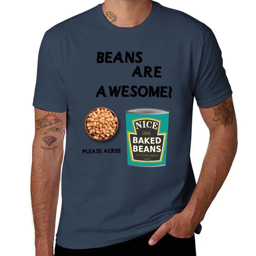 Bean Club Tshirt Simple Solid Color Crew Neck Tee