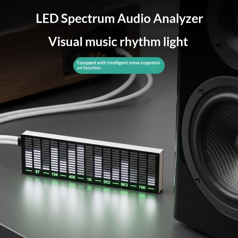 LED Music Visualizer Light 6 Dynamic Modes Sound Activated USB Powered Atmosphere Lamp for Desk
